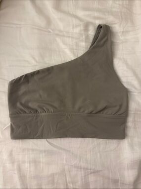 Lululemon One-Shoulder Sports Bra in Taupe